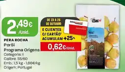 Intermarché Pera rocha PorSi Programa Origens promoção