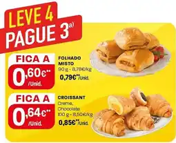 Intermarché Croissant creme, chocolate promoção