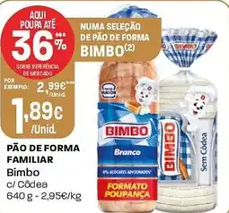 Intermarché Pão de forma familiar bimbo promoção