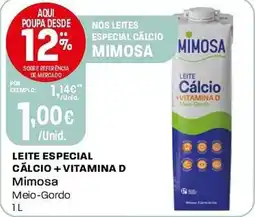 Intermarché Leite especial calcio + vitamina d Mimosa promoção