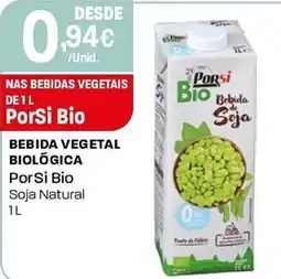 Intermarché Bebida vegetal biológica Por Si Bio Soja Natural promoção