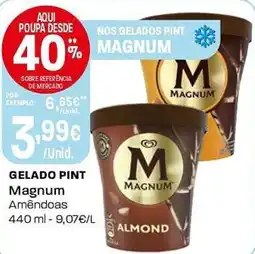 Intermarché Gelado pint magnum amêndoas promoção