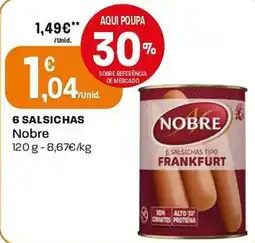 Intermarché 6 salsichas nobre promoção
