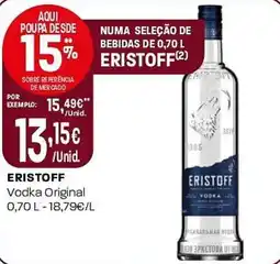 Intermarché Eristoff Vodka Original promoção