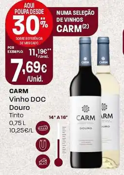 Intermarché Carm Vinho DOC Douro promoção