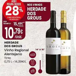 Intermarché Herdade dos grous Vinho Regional Alentejano promoção