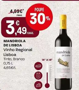 Intermarché Mandriola de lisboa Vinho Regional Lisboa promoção