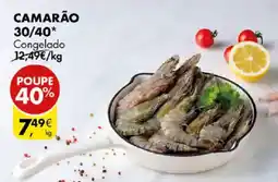 Pingo Doce Camarão 30/40* congelado promoção