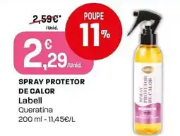 Intermarché Spray protetor de calor labell queratina promoção