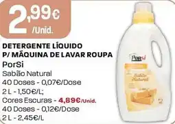 Intermarché Detergente líquido p/ máquina de lavar roupa PorSi promoção
