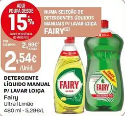 Intermarché Detergente líquido manual p/lavar loiça Fairy promoção
