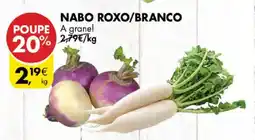 Pingo Doce Nabo roxo/branco promoção