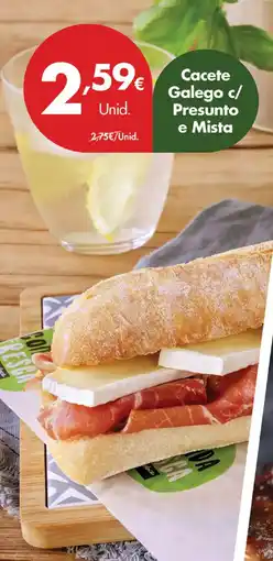 Pingo Doce Cacete Galego c/ Presunto e Mista promoção