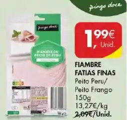 Pingo Doce Fiambre fatias finas promoção