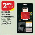 Pingo Doce Presunto serrano gran reserva fatias promoção