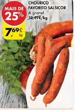 Pingo Doce Chouriço favorito salsicor a granel promoção