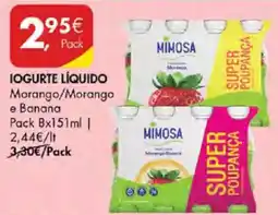 Pingo Doce Iogurte líquido Mimosa promoção