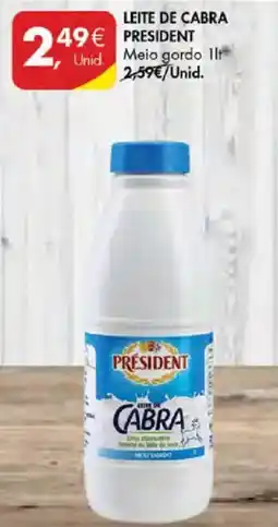 Pingo Doce Leite de cabra président promoção