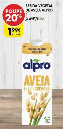 Pingo Doce Bebida vegetal de aveia alpro promoção