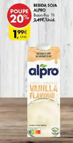 Pingo Doce Bebida soja alpro baunilha promoção