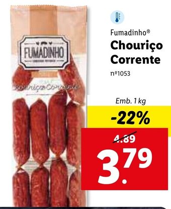 Lidl Fumadinho Chouriço Corrente 1kg promoção