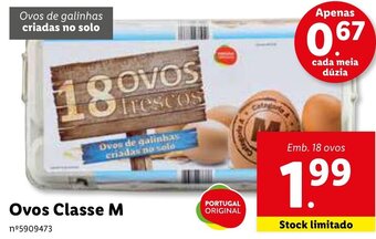 Lidl Ovos Classe M 18 Ovos promoção