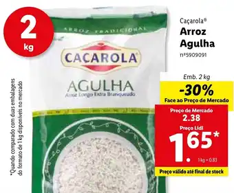 Lidl Caçarol Arroz Agulha 2kg promoção