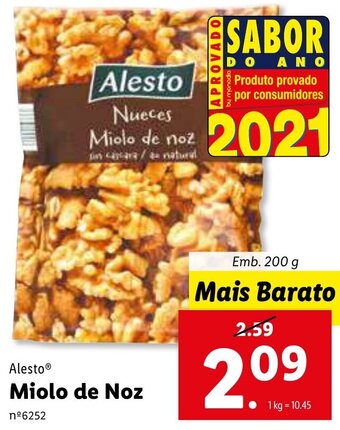Lidl Alesto Miolo de Noz 200g promoção