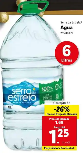 Lidl Serra de Estrela Água 6L promoção