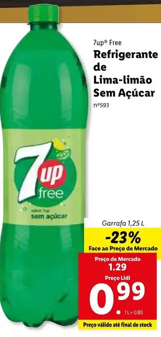 7UP Free Refrigerante de Lima-Limão Sem Açúcar 1,25L