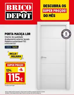 Brico Depôt Porta maciça lor promoção