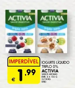Meu Super Iogurte líquido triplo 0% activia promoção