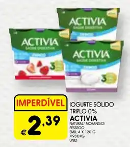 Meu Super Iogurte sólido triplo 0% activia promoção