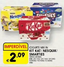 Meu Super Iogurte mix in kit kat/nesquik/ smarties promoção