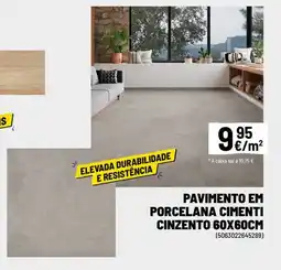 Brico Depôt Pavimento em porcelana cimenti cinzento promoção