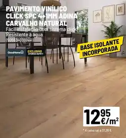 Brico Depôt Pavimento vinílico click spc 4+imm adina carvalho natural promoção