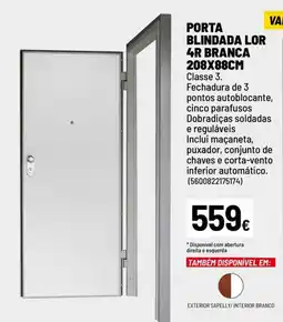 Brico Depôt Porta blindada lor 4r branca 208x88cm promoção