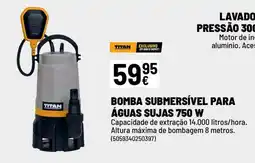 Brico Depôt Bomba submersível para águas sujas 750 w promoção