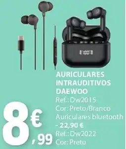 E.Leclerc Auriculares intrauditivos daewoo promoção