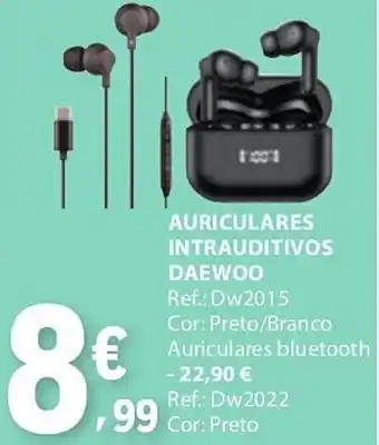 E.Leclerc Auriculares intrauditivos daewoo promoção
