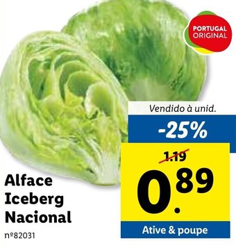 Lidl Alface Iceberg Nacional promoção