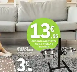 E.Leclerc Suporte ajustável com 2 tigelas em inox promoção