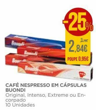 El Corte Inglés Café buondi promoção