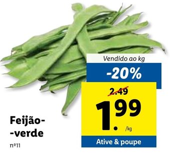 Lidl Feijão Verde promoção