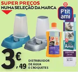 E.Leclerc Distribuidor de água e croquetes promoção