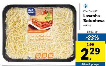 Lidl Chef Select Lasanha Bolonhesa 1kg promoção