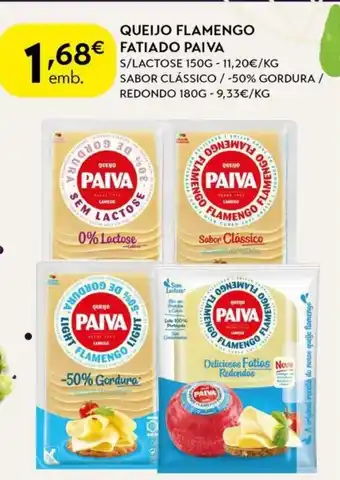 Queijo flamengo fatiado paiva