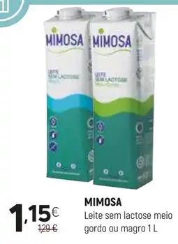Coviran Mimosa Leite sem lactose meio gordo ou magro promoção