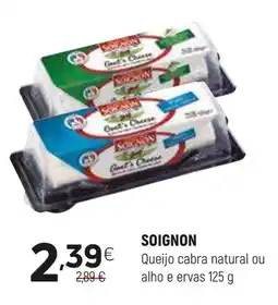 Coviran SOIGNON Queijo cabra natural ou alho e ervas promoção