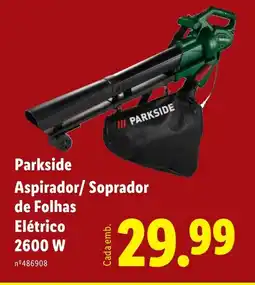 Lidl Parkside Aspirador/ Soprador de Folhas Elétrico 2600 W promoção